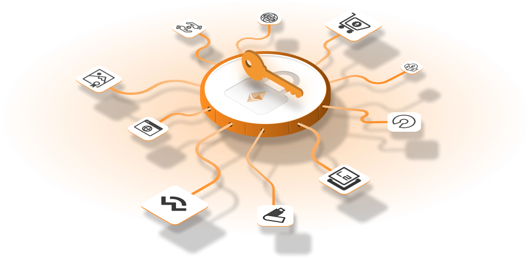 イーサリアムのウォレットを表現した、胴体が金庫になっているロボットのイラスト